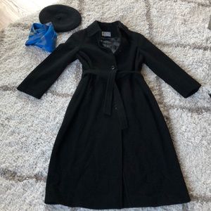 Petite Sophisticate Black long coat